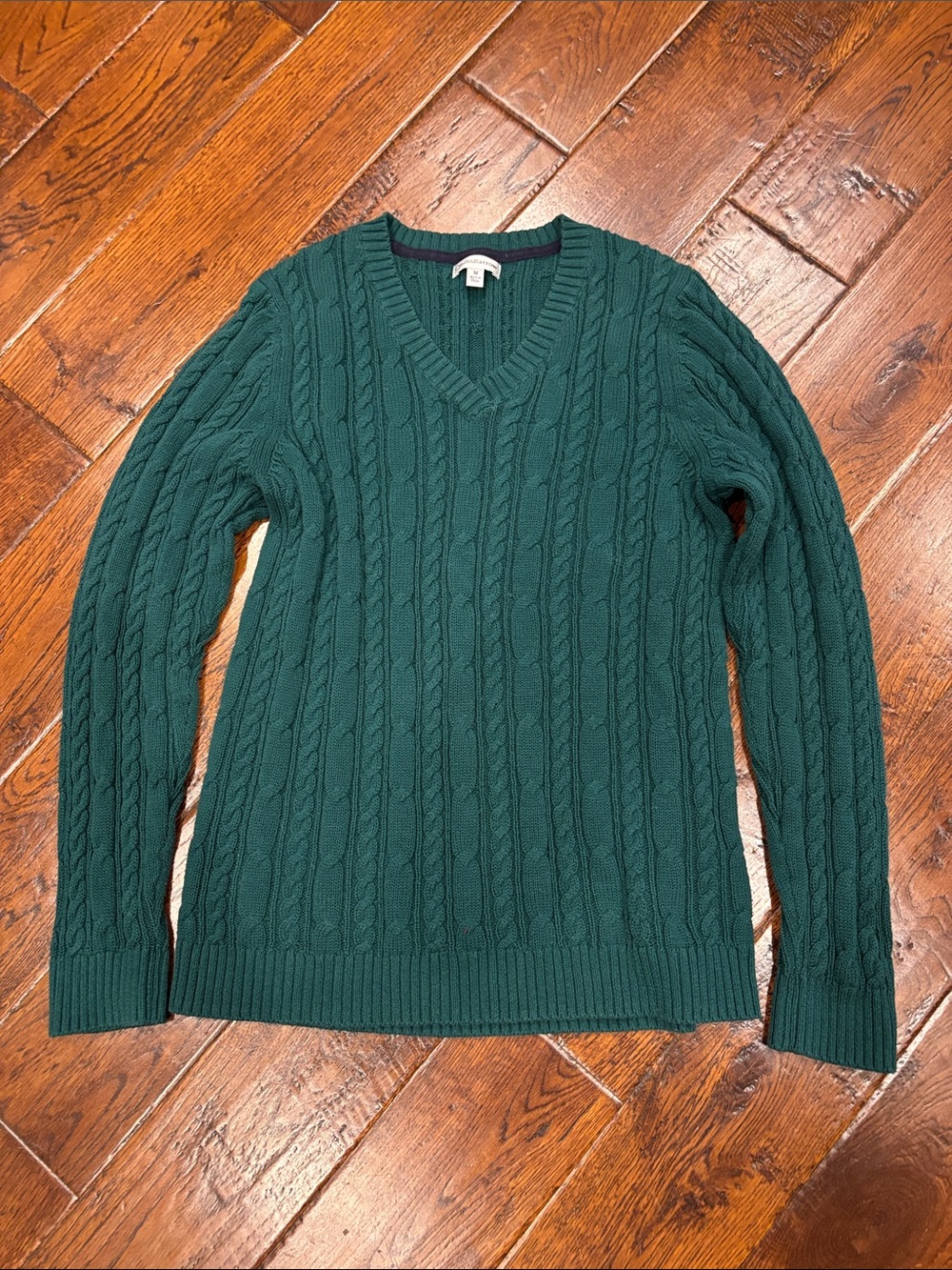 Women’s Croft & Barrow Green Long Sleeve Pullover Sweater Size Medium USED